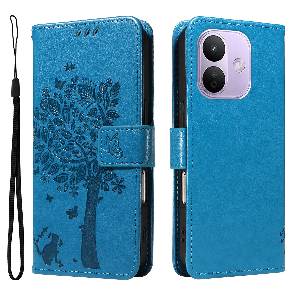 For Xiaomi Redmi Note 17 Pro 5G Phone Case with Stand Cat Tree Pattern Leather Wallet Mobile Cover