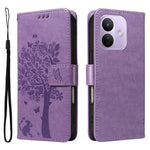 For Xiaomi Redmi Note 17 Pro 5G Phone Case with Stand Cat Tree Pattern Leather Wallet Mobile Cover