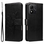 Xiaomi Redmi Note 17 4G (Global) / Xiaomi Redmi Note 17 (Indien/Kina) 5G / Xiaomi Redmi Note 17 5G (Global) mobilskal med stativ Läderplånbok med kattträdmönster