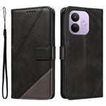 Xiaomi Redmi Note 17 Pro 5G Läderfodral Geometrisk Linjedesign Plånboksfodral med Handledsrem