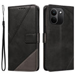 Xiaomi Redmi Note 17 Pro+ 5G / Xiaomi Redmi Note 17 Pro Max 5G læderetui med geometrisk linjedesign, pung-etui med håndledsrem