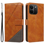 Xiaomi Redmi Note 17 Pro+ 5G / Xiaomi Redmi Note 17 Pro Max 5G Läderfodral Geometrisk linjedesign Plånboksfodral med handledsrem