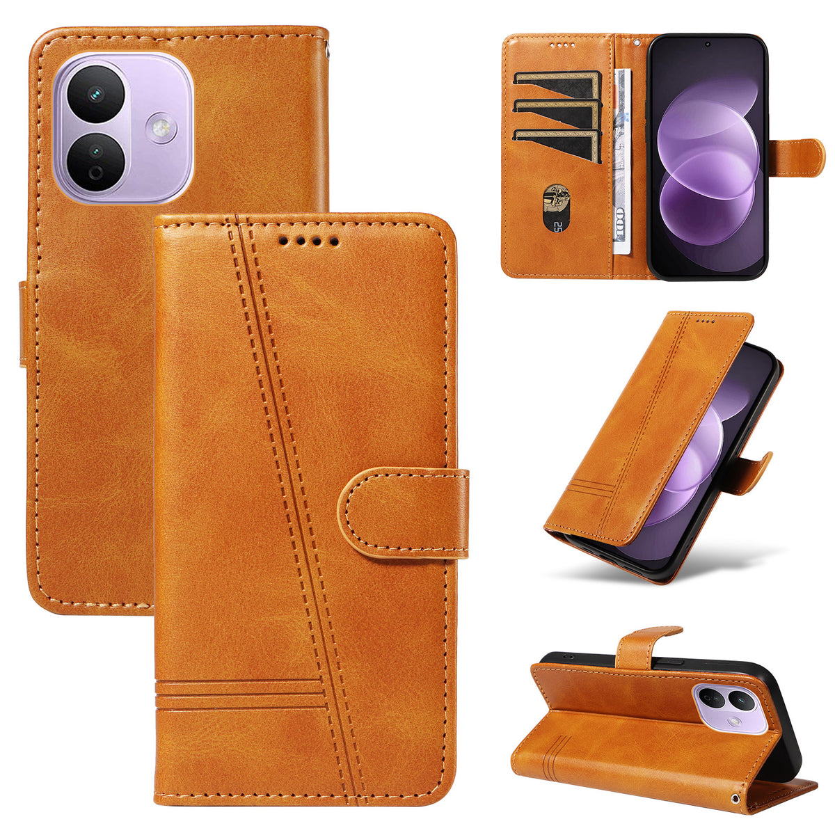 For Xiaomi Redmi Note 17 Pro 5G Wallet Case T-Shape Lines Leather Phone Cover Stand