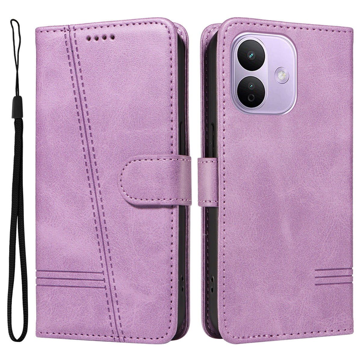 For Xiaomi Redmi Note 17 Pro 5G Wallet Case T-Shape Lines Leather Phone Cover Stand