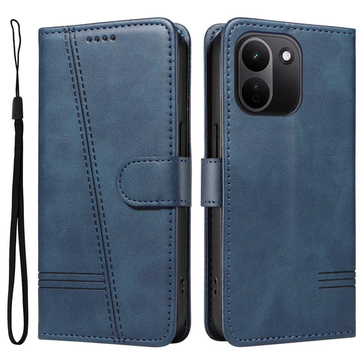 For Xiaomi Redmi Note 17 Pro+ 5G / Xiaomi Redmi Note 17 Pro Max 5G Wallet Case T-Shape Lines Leather Phone Cover Stand