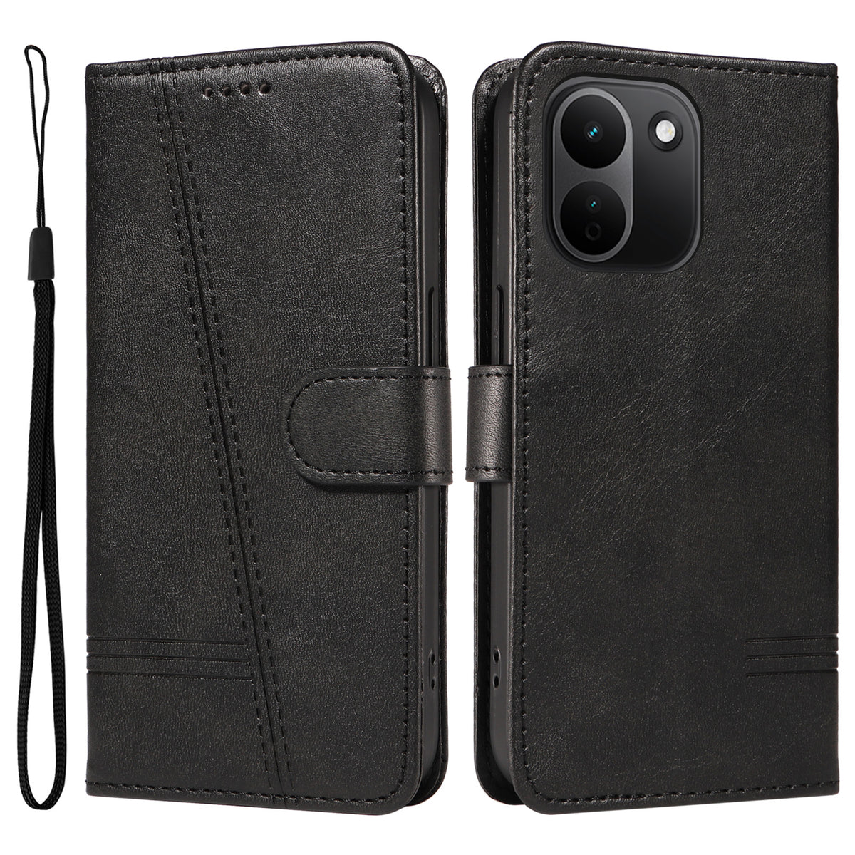 For Xiaomi Redmi Note 17 Pro+ 5G / Xiaomi Redmi Note 17 Pro Max 5G Wallet Case T-Shape Lines Leather Phone Cover Stand