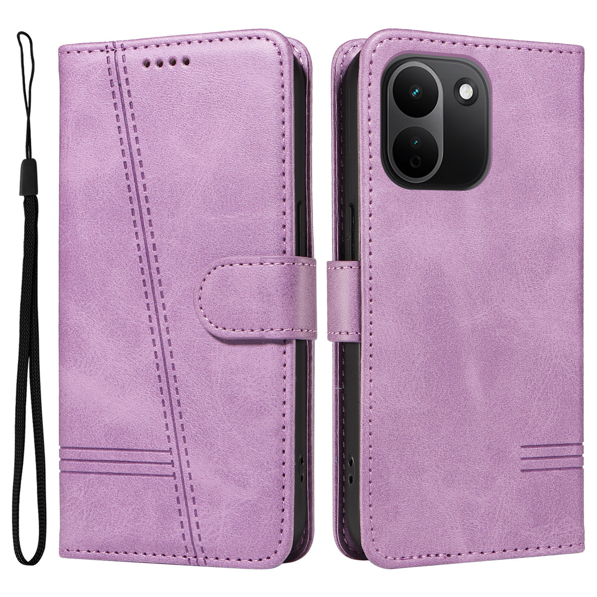 For Xiaomi Redmi Note 17 Pro+ 5G / Xiaomi Redmi Note 17 Pro Max 5G Wallet Case T-Shape Lines Leather Phone Cover Stand
