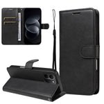 For Xiaomi Redmi Note 17 Pro+ 5G / Xiaomi Redmi Note 17 Pro Max 5G Leather Wallet Case with Strap Solid Color Phone Stand Cover