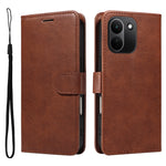 For Xiaomi Redmi Note 17 Pro+ 5G / Xiaomi Redmi Note 17 Pro Max 5G Leather Wallet Case with Strap Solid Color Phone Stand Cover