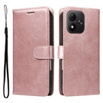 Xiaomi Redmi Note 17 4G (Global) / Xiaomi Redmi Note 17 (Indien/Kina) 5G / Xiaomi Redmi Note 17 5G (Global) Läderplånboksfodral med rem Enfärgat mobilstativ