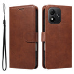 Xiaomi Redmi Note 17 4G (Global) / Xiaomi Redmi Note 17 (Indien/Kina) 5G / Xiaomi Redmi Note 17 5G (Global) Läderplånboksfodral med rem Enfärgat mobilstativ