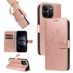 Xiaomi Redmi Note 17 Pro+ 5G / Xiaomi Redmi Note 17 Pro Max 5G PU-läderfodral Blommönster Plånboksfodral med stativ och rem
