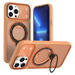 iPhone 13 Pro Max-skal med ringstöd, honungskaka, värmeavledande PC + TPU-mobilskal