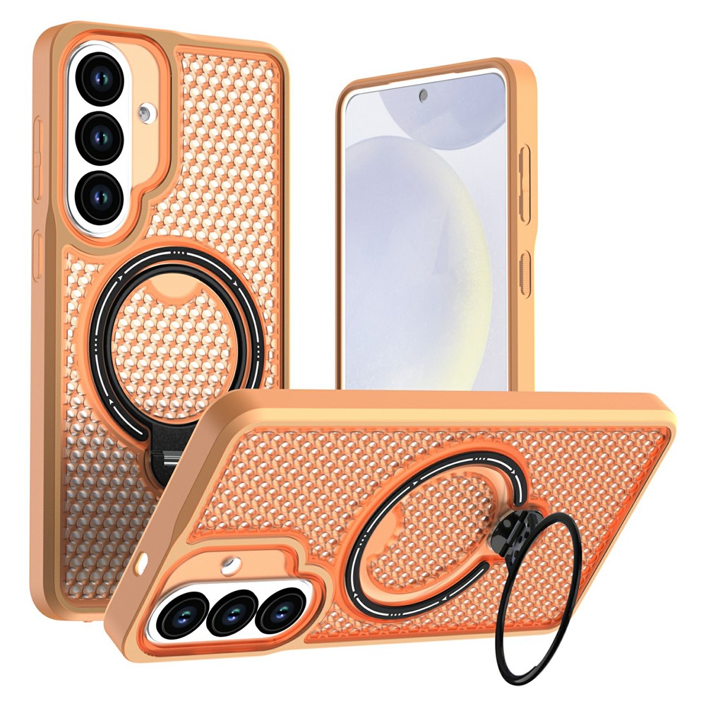 Samsung Galaxy S26 Skal Ring Stöd Honeycomb Värmeavledande PC + TPU mobilskal