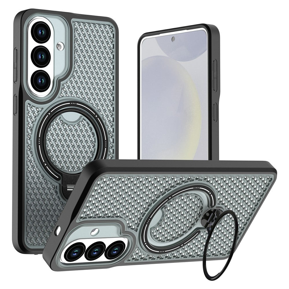Samsung Galaxy S26 Skal Ring Stöd Honeycomb Värmeavledande PC + TPU mobilskal