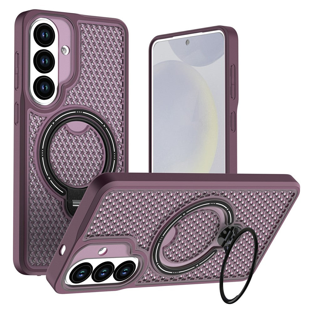 Samsung Galaxy S26 Skal Ring Stöd Honeycomb Värmeavledande PC + TPU mobilskal