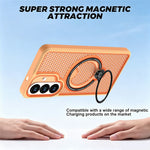 Samsung Galaxy S26+-cover med ringstøtte, bikagemønster, varmeafledende PC + TPU-mobilcover