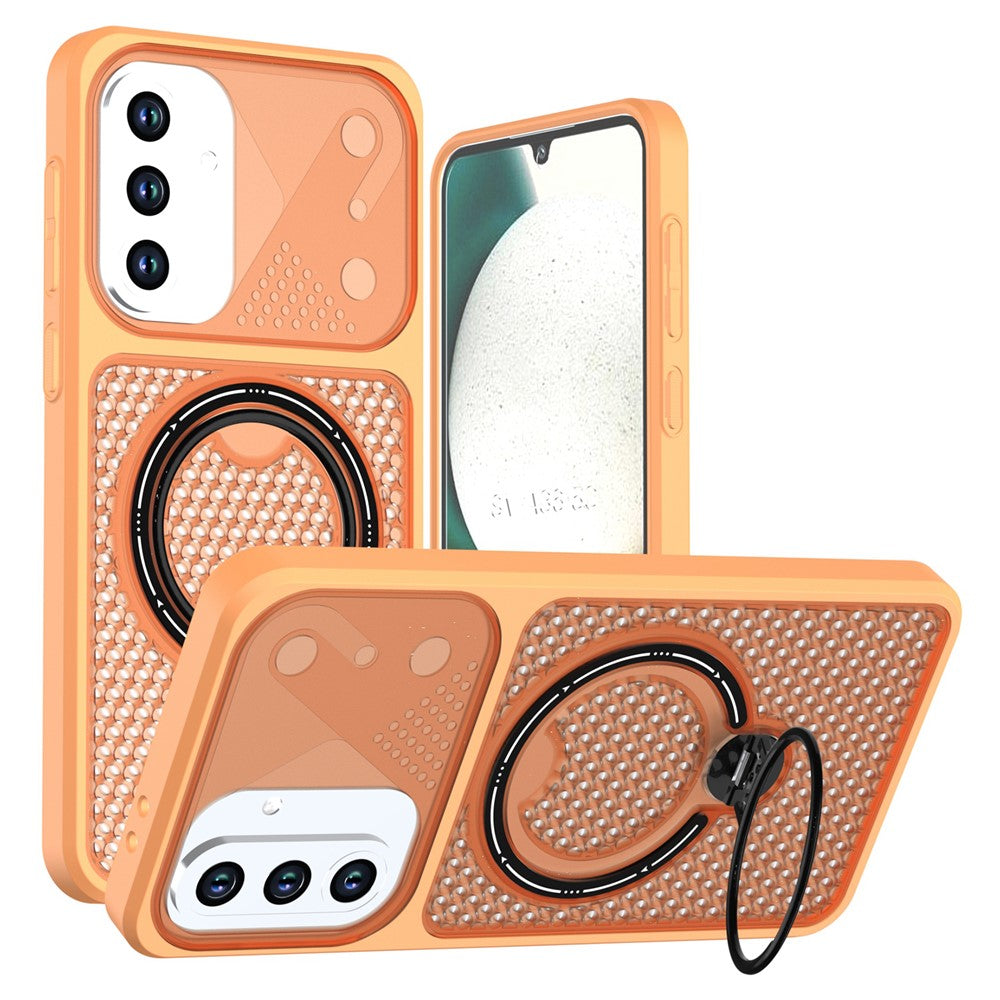 mobilskal till Samsung Galaxy A56 5G / A37 5G / A36 5G, Ringställ Honeycomb Värmeavledande PC + TPU Baksida