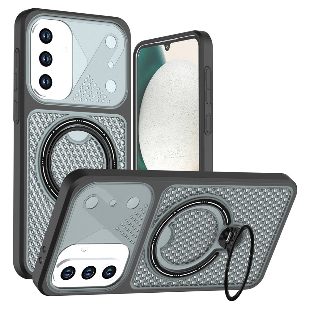 mobilskal till Samsung Galaxy A56 5G / A37 5G / A36 5G, Ringställ Honeycomb Värmeavledande PC + TPU Baksida