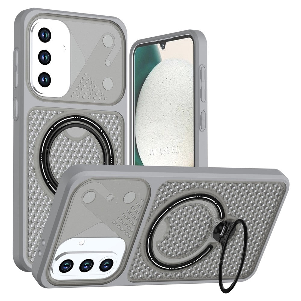 mobilskal till Samsung Galaxy A56 5G / A37 5G / A36 5G, Ringställ Honeycomb Värmeavledande PC + TPU Baksida