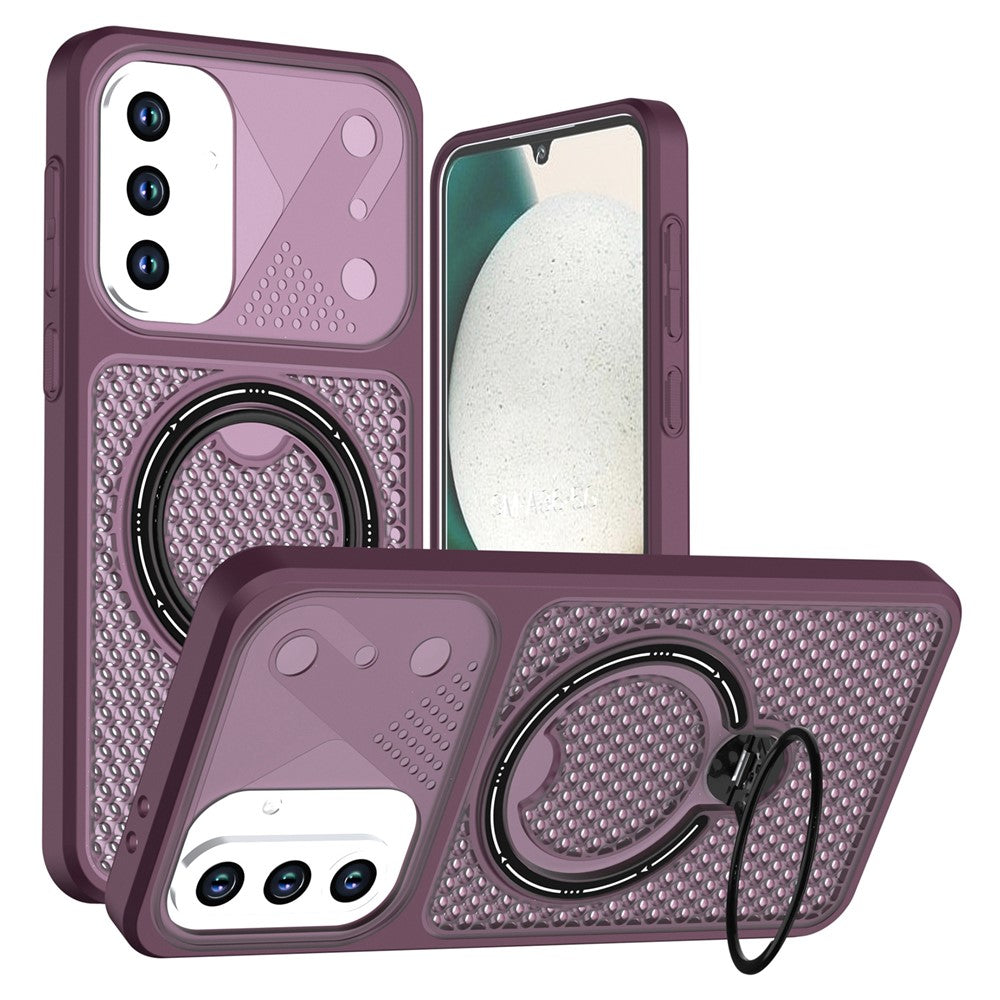 mobilskal till Samsung Galaxy A56 5G / A37 5G / A36 5G, Ringställ Honeycomb Värmeavledande PC + TPU Baksida