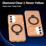 Mobilcover til Samsung Galaxy A26 5G / A18 4G / A17 5G / A17 4G / A16 5G / A16 4G, ringstativ, bikagemønster, varmeafledende bagside i PC + TPU