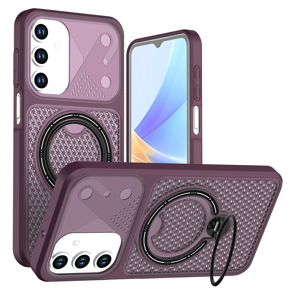mobilskal till Samsung Galaxy A26 5G / A18 4G / A17 5G / A17 4G / A16 5G / A16 4G, Ringstativ, Bikakemönster, Värmeavledande PC + TPU Bakstycke