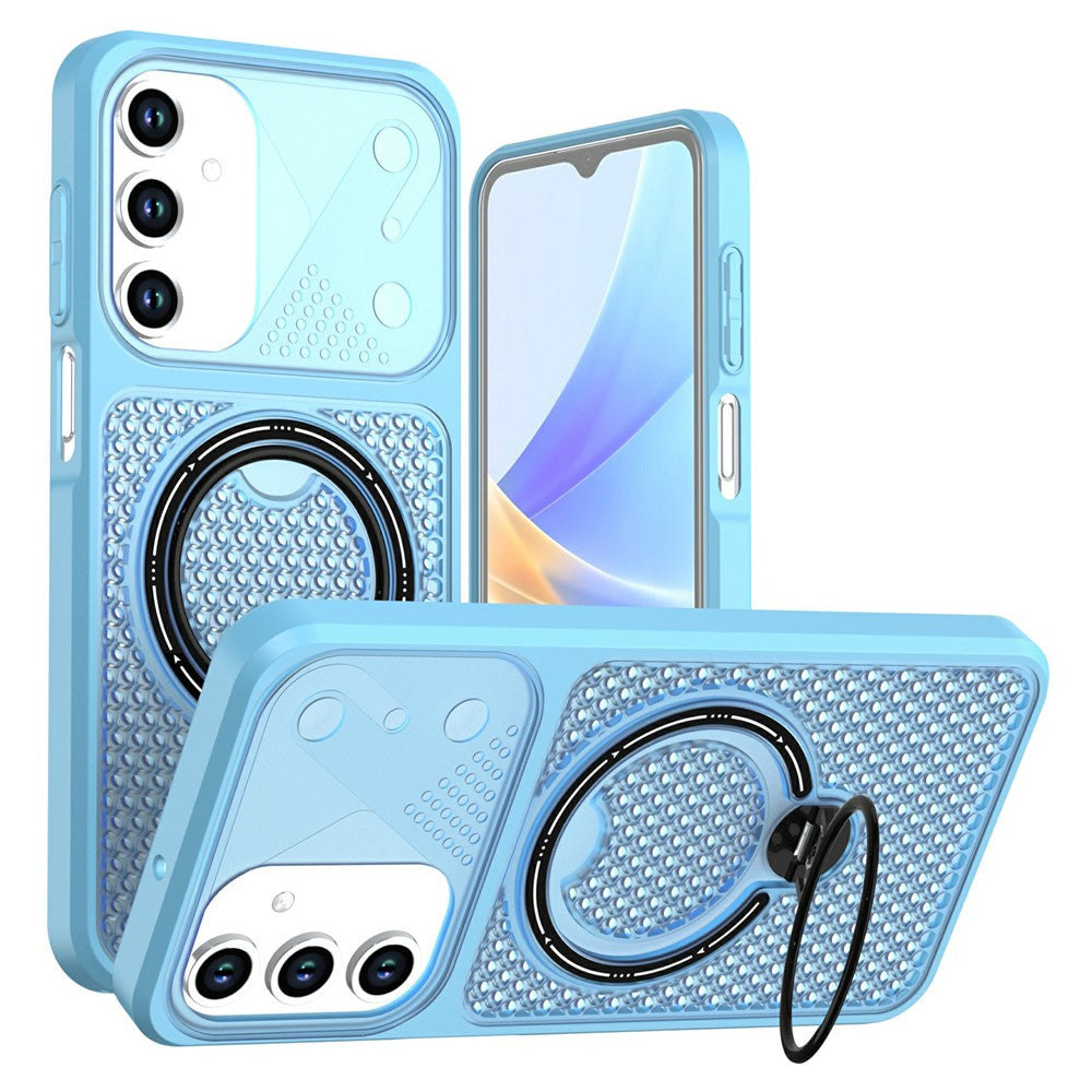 mobilskal till Samsung Galaxy A26 5G / A18 4G / A17 5G / A17 4G / A16 5G / A16 4G, Ringstativ, Bikakemönster, Värmeavledande PC + TPU Bakstycke