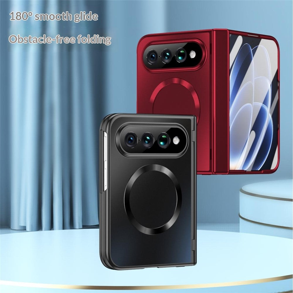 Xiaomi 18 Fold Magnetiskt Skal Elektropläterat PC Stötsäkert Skyddsfodral med Härdat Glasfilm