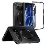 Xiaomi 18 Fold Magnetiskt Skal Elektropläterat PC Stötsäkert Skyddsfodral med Härdat Glasfilm