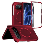 Xiaomi 18 Fold Magnetiskt Skal Elektropläterat PC Stötsäkert Skyddsfodral med Härdat Glasfilm