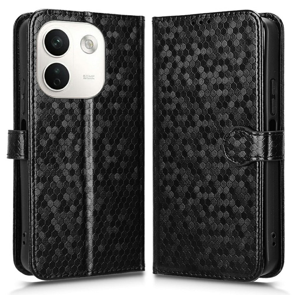 Xiaomi Redmi Note 17 Pro Max 5G / Poco X8 Power 5G Plånboksfodral Prickmönster Avtryck PU-läder mobilskal med Handledsrem