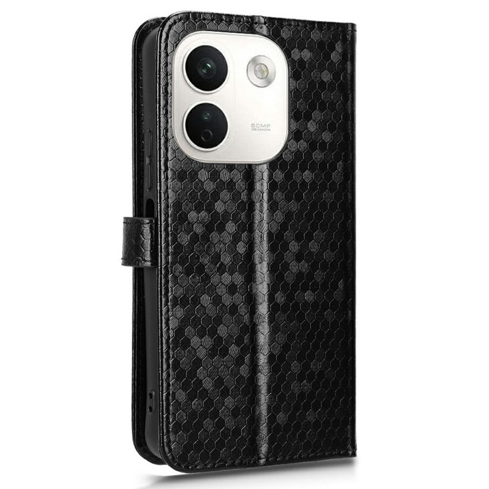 Xiaomi Redmi Note 17 Pro Max 5G / Poco X8 Power 5G Plånboksfodral Prickmönster Avtryck PU-läder mobilskal med Handledsrem