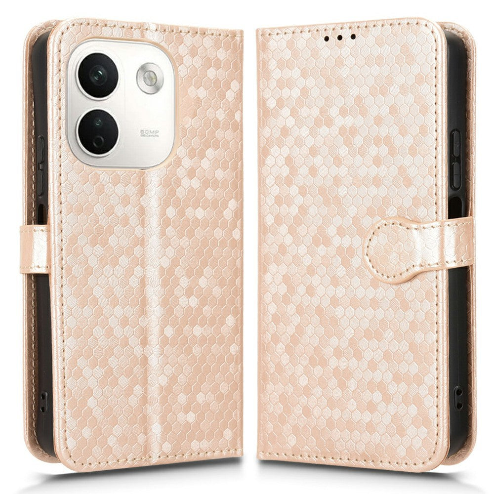 Xiaomi Redmi Note 17 Pro Max 5G / Poco X8 Power 5G Plånboksfodral Prickmönster Avtryck PU-läder mobilskal med Handledsrem