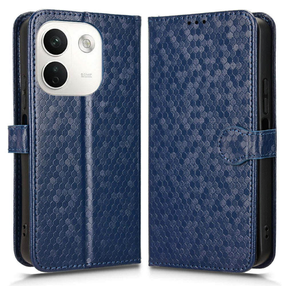 Xiaomi Redmi Note 17 Pro Max 5G / Poco X8 Power 5G Plånboksfodral Prickmönster Avtryck PU-läder mobilskal med Handledsrem