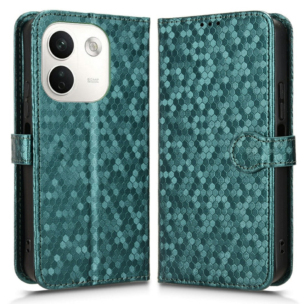 Xiaomi Redmi Note 17 Pro Max 5G / Poco X8 Power 5G Plånboksfodral Prickmönster Avtryck PU-läder mobilskal med Handledsrem
