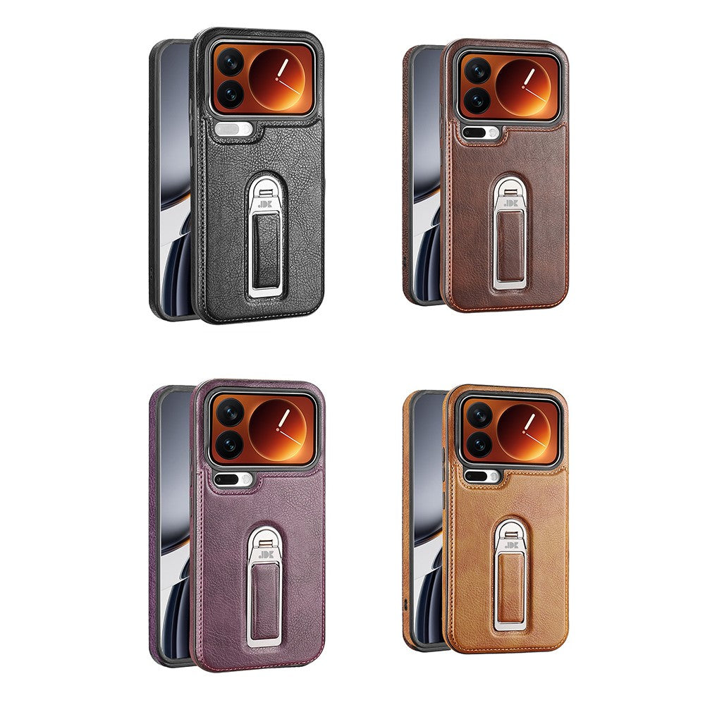 JINDUKA J38 För Xiaomi 17 Pro Max Skal Fallskyddande Anti-repande Ring Stöd PU + PC + TPU mobil Baksida