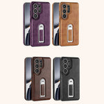 JINDUKA J38 for Samsung Galaxy S25 Ultra Case Kickstand PU Leather + PC + TPU Phone Cover