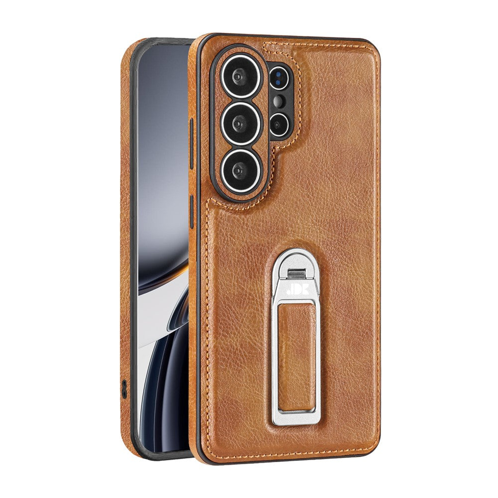 JINDUKA J38 for Samsung Galaxy S25 Ultra Case Kickstand PU Leather + PC + TPU Phone Cover