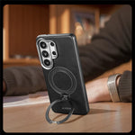 RIMBMAX R86 for Samsung Galaxy S25 Ultra Case Rotatable Magnetic Kickstand Soft TPU Anti Scratch Phone Cover