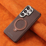 RIMBMAX R86 for Samsung Galaxy S25 Ultra Case Rotatable Magnetic Kickstand Soft TPU Anti Scratch Phone Cover