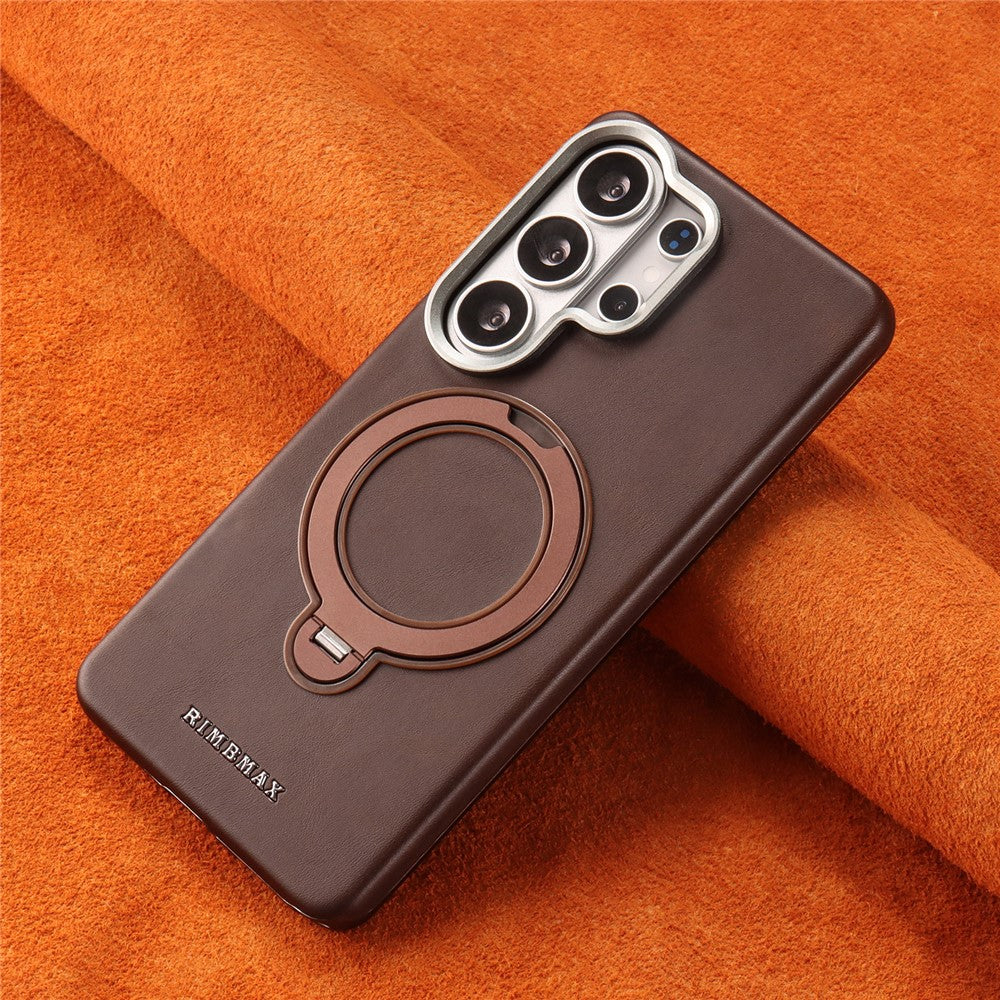 RIMBMAX R86 for Samsung Galaxy S25 Ultra Case Rotatable Magnetic Kickstand Soft TPU Anti Scratch Phone Cover