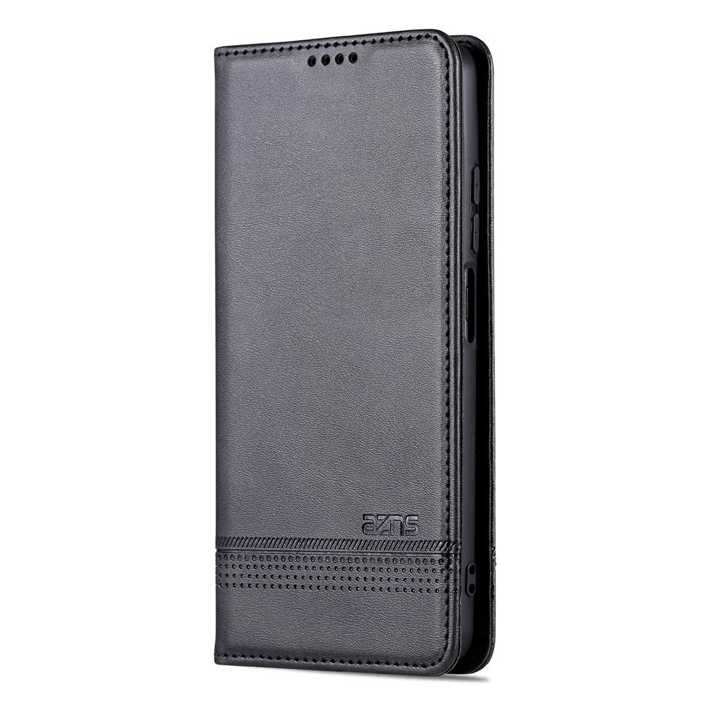 AZNS For Xiaomi Redmi Note 12 Pro+ 5G Cowhide Texture PU Leather Case Magnetic Auto-absorbed Stand Wallet Phone Cover