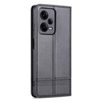AZNS For Xiaomi Redmi Note 12 Pro+ 5G Cowhide Texture PU Leather Case Magnetic Auto-absorbed Stand Wallet Phone Cover