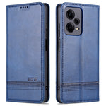 AZNS For Xiaomi Redmi Note 12 Pro+ 5G Cowhide Texture PU Leather Case Magnetic Auto-absorbed Stand Wallet Phone Cover