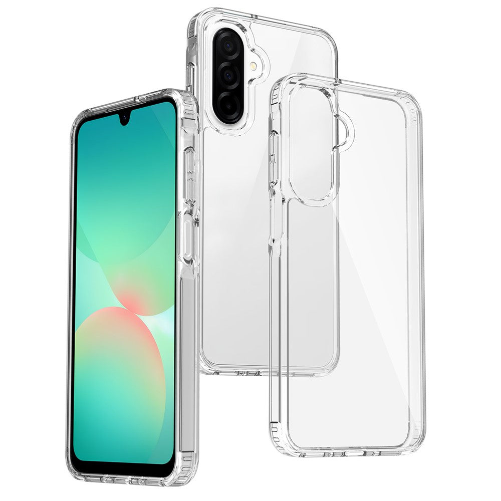 mobilskal för Samsung Galaxy A18 4G / A17 5G / A17 4G / A26 5G / A16 5G / A16 4G, reptåligt TPU + genomskinligt bakstycke i akryl