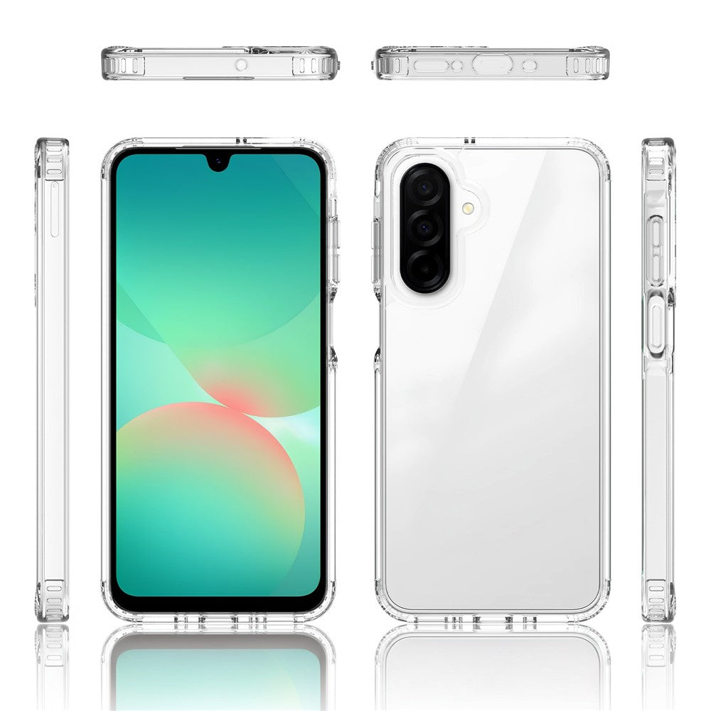 mobilskal för Samsung Galaxy A18 4G / A17 5G / A17 4G / A26 5G / A16 5G / A16 4G, reptåligt TPU + genomskinligt bakstycke i akryl