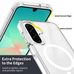 Magnetiskt skal för Samsung Galaxy A18 4G / A17 5G / A17 4G / A26 5G / A16 5G / A16 4G, 2,0 mm reptåligt TPU + PC-mobilskal