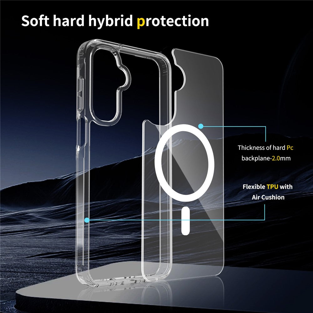 Magnetisk etui til Samsung Galaxy A18 4G / A17 5G / A17 4G / A26 5G / A16 5G / A16 4G, ridsefast TPU + PC-mobilcover på 2,0 mm