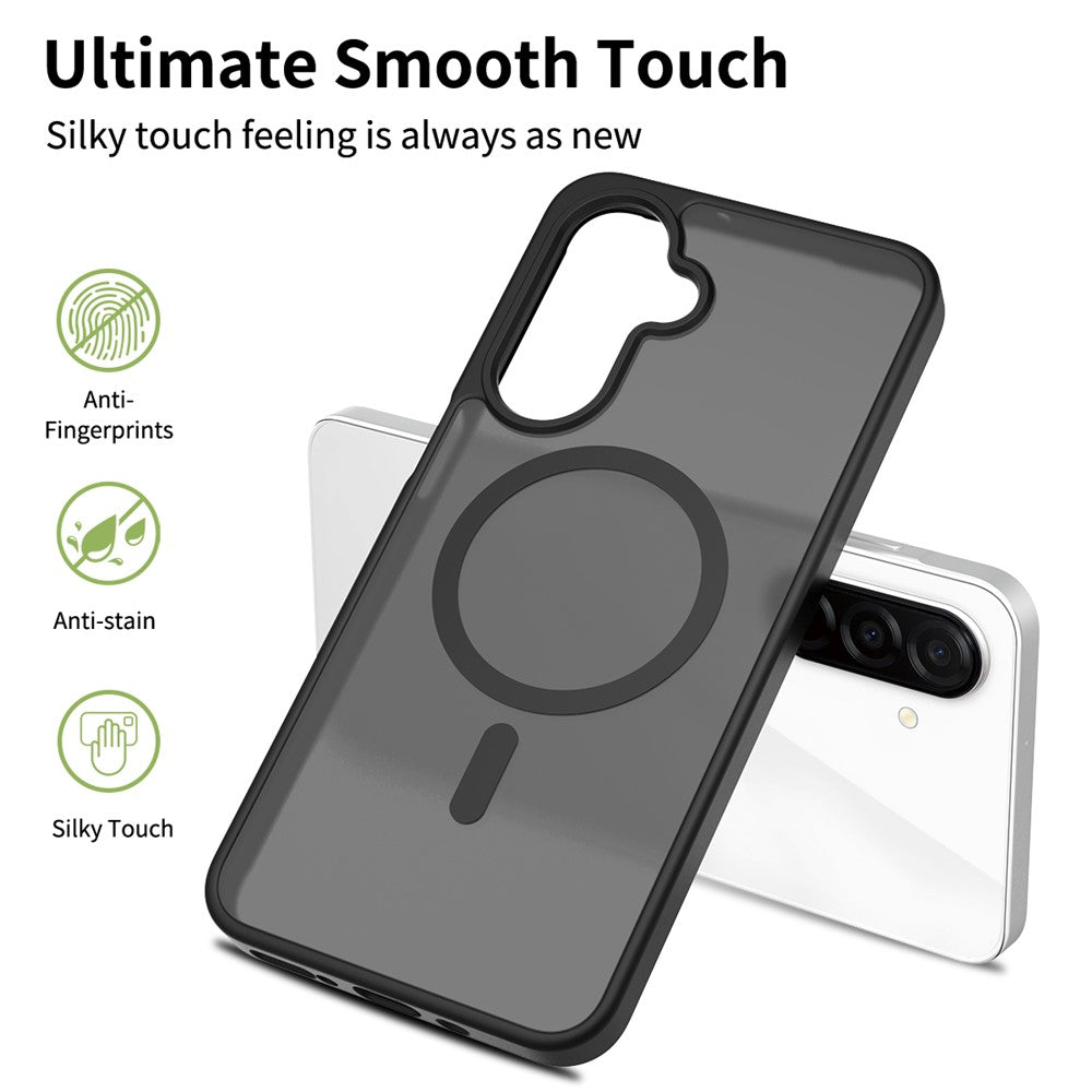 Magnetiskt skal för Samsung Galaxy A18 4G / A17 5G / A17 4G / A26 5G / A16 5G / A16 4G, TPU-ram i akryl, baksida, mobilskal med pekskärm